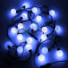 Светодиодная гирлянда шарики Fiesta, 5 м., 20 синих LED ламп 40 мм, 220V, черный ПВХ, Beauty Led (HB20-11-2B)