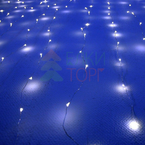 Светодиодный занавес Роса 1.6*1.6 м., 256 синих LED ламп, прозрачный провод, Beauty Led (Curtain 256-10-B)