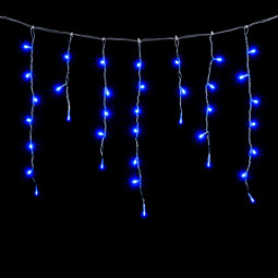 Светодиодная бахрома 3,1*0,5 м, 220V., 150 синих LED ламп, соединяемая, прозрачный ПВХ, Beauty Led (PIL150-10-2B)