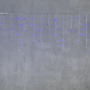 Светодиодная бахрома 3,1*0,5 м., 150 синих LED ламп, прозрачный провод ПВХ, LTC (PIL150-10-2B)