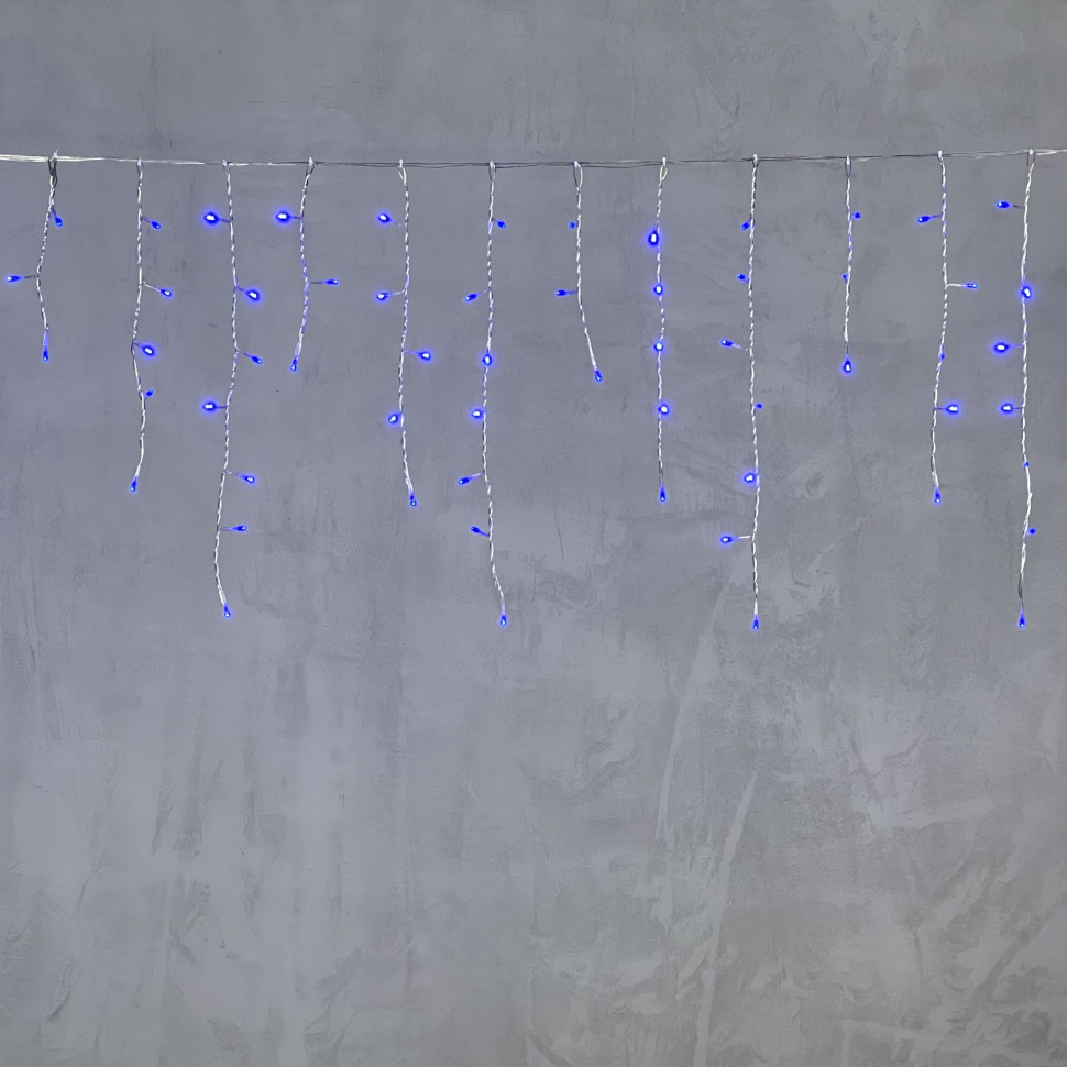 Светодиодная бахрома 3,1*0,5 м., 150 синих LED ламп, прозрачный провод ПВХ, LTC (PIL150-10-2B)