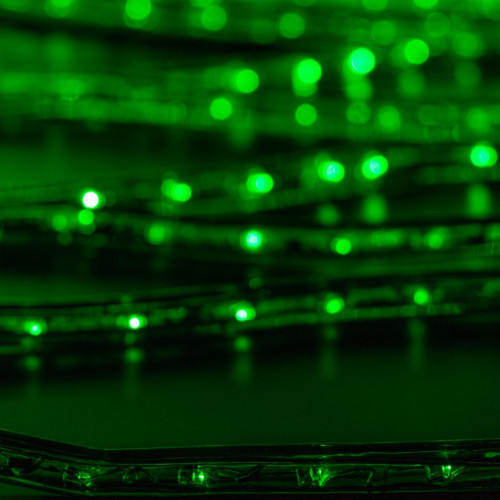 Дюралайт светодиодный 2-х проводной, диаметр 13 мм., 220В, зеленые LED лампы 36 шт на 1 м., бухта 100 м., статика, Teamprof (TPF-DL-2WH-100-240-G) в Санкт-Петербурге