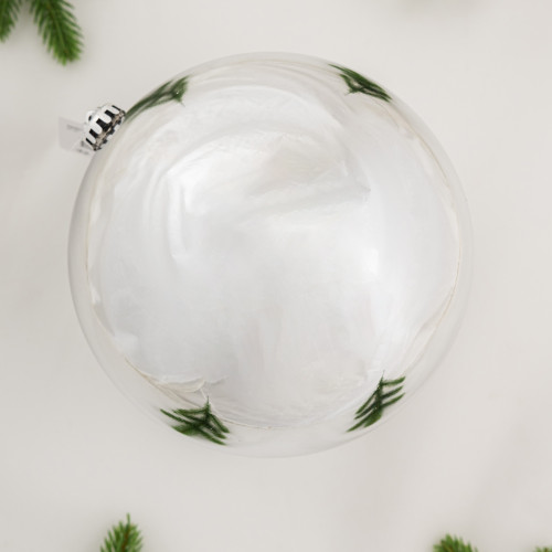 Шар пластиковый глянцевый 200 мм., серебро, ЕлкиТорг (150616)