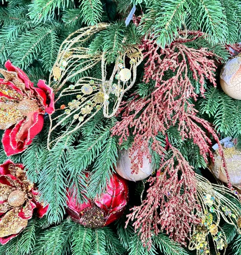 Ветвь кипарис Королевский красный 84 см., 1 шт., Christmas DeLuxe (86728) 