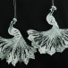 Украшение &quot;Павлин&quot;серебряного цвета,2 вида,цена за 1 шт.15 см, (150024)