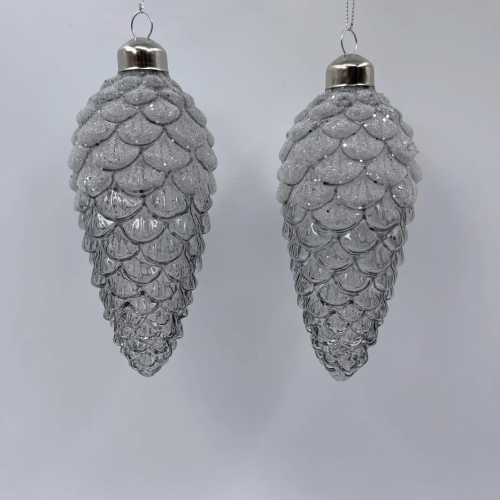 Набор елочных шишек Лесная прохлада 14х6 см., черный, стекло, 3 шт., Christmas DeLuxe (13120-1) в Санкт-Петербурге