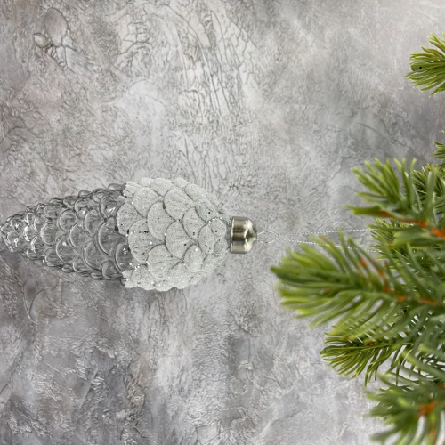 Набор елочных шишек Лесная прохлада 14х6 см., черный, стекло, 3 шт., Christmas DeLuxe (13120-1) в Санкт-Петербурге