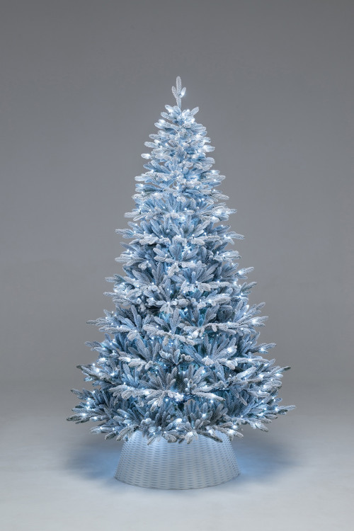 Искусственная елка Хеймдалль заснеженная 150 см., 100% литая хвоя, с холодными белыми Led лампами, ЕлкиТорг (236150)