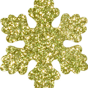Снежинка из пенофлекса Облачко 300 мм., золото, ПромЕлка (CO-300GOLD)