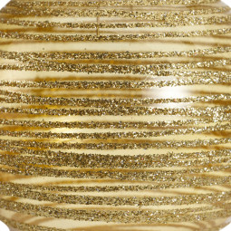 Набор пластиковых шаров Золотая Нить 80  мм., золотой, 12 шт., Kaemingk (025759) 