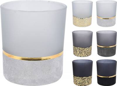 Подсвечник Маренго Клер для чайных свечей 7*7*8 см., черный, блестки, Koopman (ABT612170/4 )