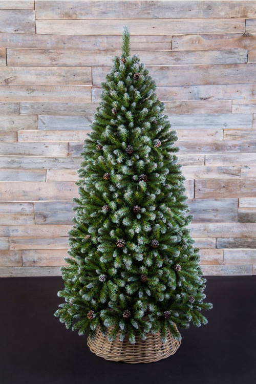 Елка Императрица заснеженная с шишками 120 см., мягкая хвоя, Triumph Tree (73977)