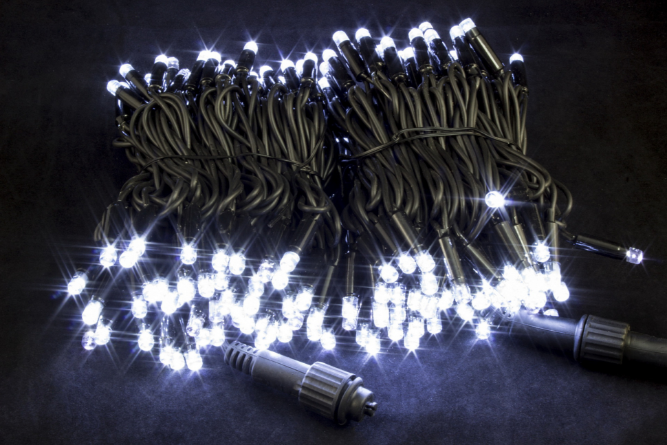 Светодиодная нить с мерцающим диодом 20 м., 200 холодных белых LED, черный каучук, IP 65, соединяемая, Winner (w.01.7B.200.F+) Светодиодная нить с мерцающим диодом 20 м., 200 холодных белых LED, черный каучук, IP 65, соединяемая, Winner (w.01.7B.200.F+)