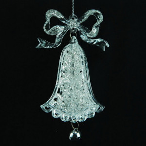 Украшение &quot;Колокольчик&quot; серебряного цвета,12 см. (150025)
