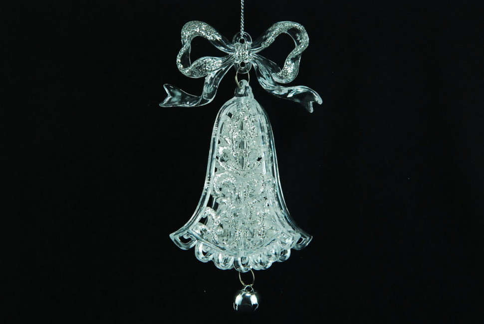 Украшение "Колокольчик" серебряного цвета,12 см. (150025)