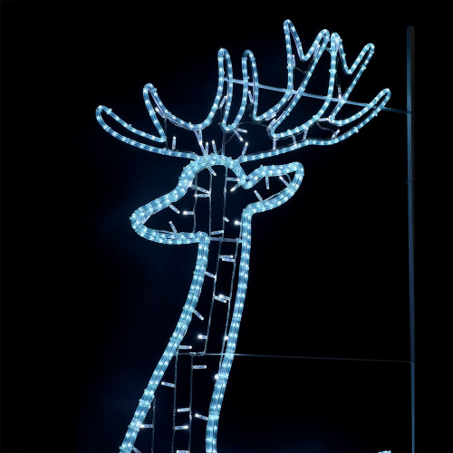 Светодиодная консоль Олень в Профиль 90*240 см, холодный белый, LTC, (LC-13406)