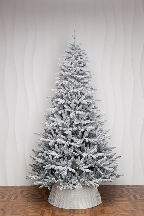 Искусственная елка Хеймдалль заснеженная 180 см., 100% литая хвоя, с холодными Led лампами, ЕлкиТорг (236180)