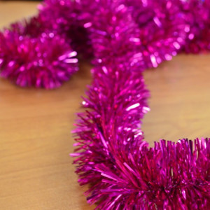 Мишура цвет розовый, диаметр 50 мм., длина 2 м., ЕлкиТорг (M50pink)