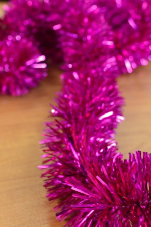 Мишура цвет розовый, диаметр 50 мм., длина 2 м., ЕлкиТорг (M50pink)