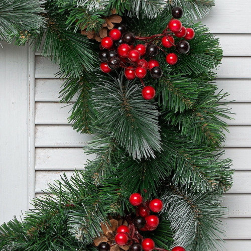 Рождественский венок Очарование c декором 40 см., Леска+ПВХ, ЕлкиТорг (52073) в Санкт-Петербурге