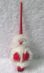 Стеклянная верхушка Дед Мороз в подарочной упаковке, h-28 см., Коломеев (КВ-Д-1)