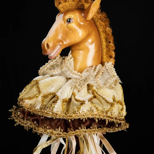 Винтажное украшение Царская лошадь в пачке 19*45 см., коричневый, Christmas DeLuxe (13660) в Санкт-Петербурге