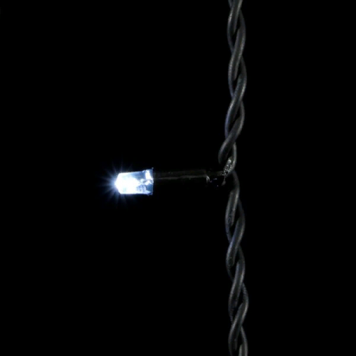 Светодиодная бахрома с колпачком 3,2*0,9 м., 168 белых LED ламп, мерцание, каучуковый черный провод, Beauty Led (LL168BLW-1-2W)