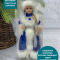 Снегурочка Русская Краса в синей с серебром шубе и шапке 40 см., Christmas DeLuxe (84668)