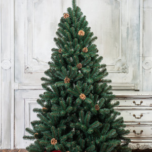 Искусственная елка Лапландия с шишками 180 см., мягкая хвоя, ЕлкиТорг (12180)