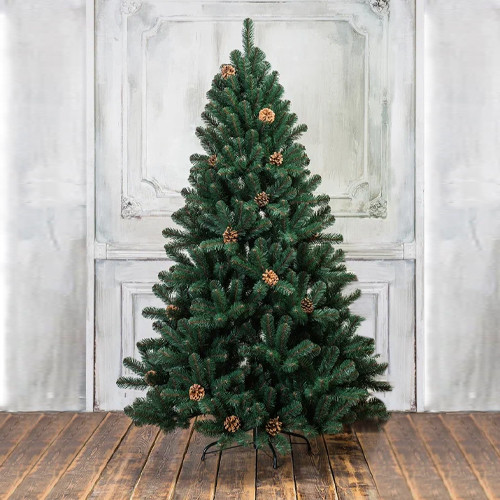 Искусственная елка Лапландия с шишками 180 см., мягкая хвоя, ЕлкиТорг (12180)