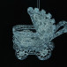 Украшение&quot;Коляска&quot; цвет серебро ,10 см, (150026)