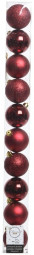 Набор пластиковых шаров Сказка 60 мм, бордо, 10 шт, Kaemingk (020173)