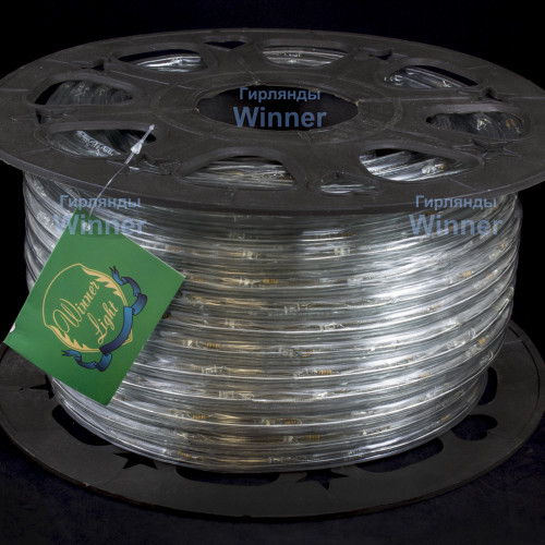 Дюралайт круглый Ø 10.5 мм., 220V, 3-жилы, зеленый LED лампы 24 шт на 1 м., бухта 100 м, силикон, Winner (05.100.10,5.24G) в Санкт-Петербурге