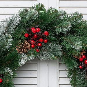 Рождественский венок Очарование с декором 60 см., Леска+ПВХ, ЕлкиТорг (52070)