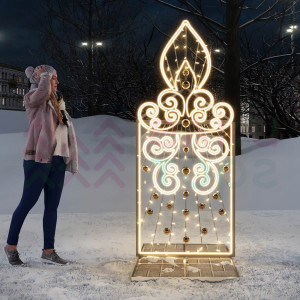 Светодиодная инсталляция Свеча малая 2.4 м., Conso (OPR-089-1001) 