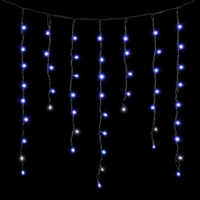 Светодиодная бахрома с колпачком 3,2*0,9 м., 168 синих LED ламп, мерцание, каучуковый черный провод, Beauty Led (LL168BLW-1-2B)