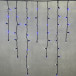 Светодиодная бахрома с колпачком 3,2*0,9 м., 168 синих LED ламп, мерцание, каучуковый черный провод, LTC (LL168BLW-1-2B)