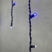 Светодиодная бахрома с колпачком 3,2*0,9 м., 168 синих LED ламп, мерцание, каучуковый черный провод, LTC (LL168BLW-1-2B)