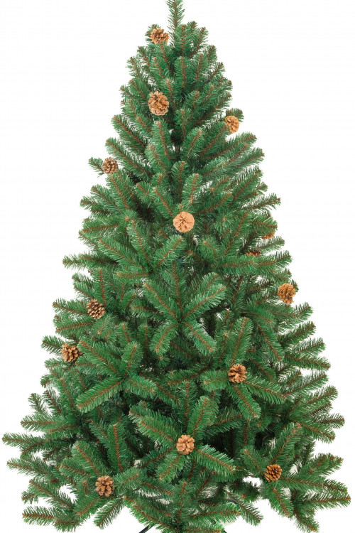Искусственная елка Лапландия с шишками 210 см., мягкая хвоя, ЕлкиТорг (12210)
