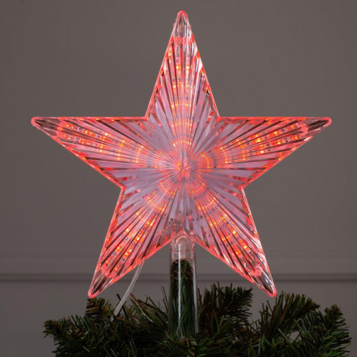 Светодиодная макушка Звезда красная 22 см., 30 LED, провод 2 м., 220 В., Luazon Lighting (1354075) — 