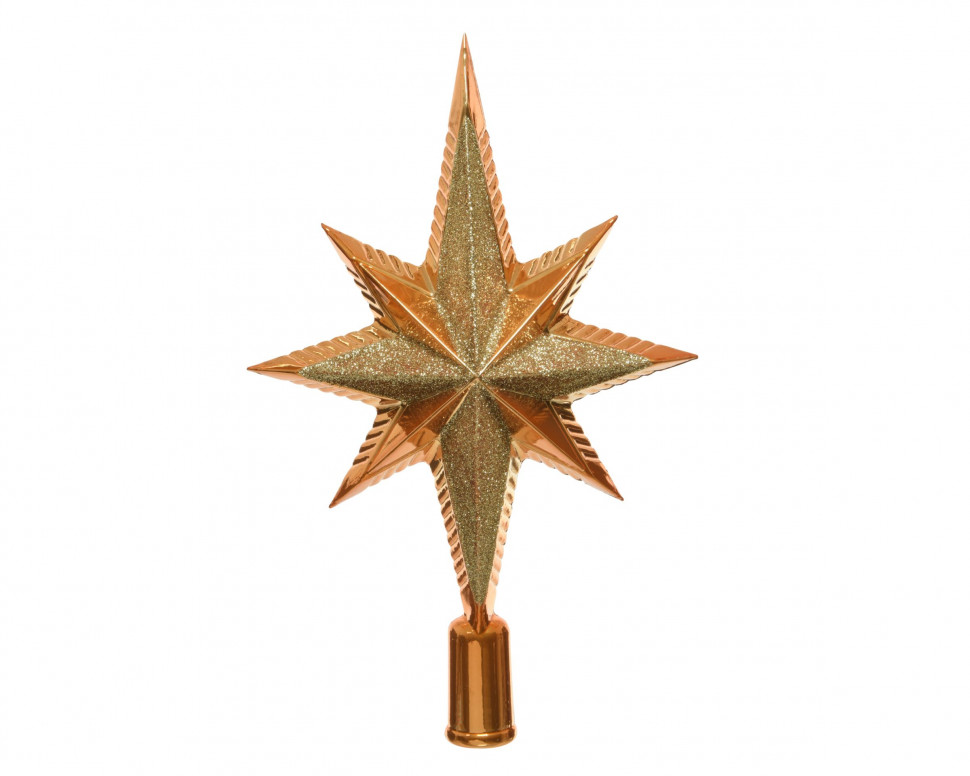 Елочная макушка Звезда Востока 255 мм., пластик, янтарный, Kaemingk (029181)