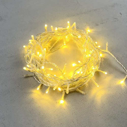 Светодиодная нить 100 шампань LED ламп с мерцанием, 10 м., 24В., прозрачный провод ПВХ, Beauty Led (PST100BL-10-1CH)