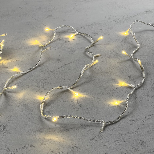 Светодиодная нить 100 шампань LED ламп с мерцанием, 10 м., 24В., прозрачный провод ПВХ, Beauty Led (PST100BL-10-1CH)