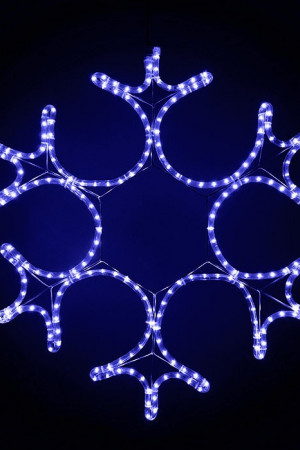 Светодиодная фигура Снежинка Ажурная 55 см., синего свечения, IP54, LTC (LC-13038)
