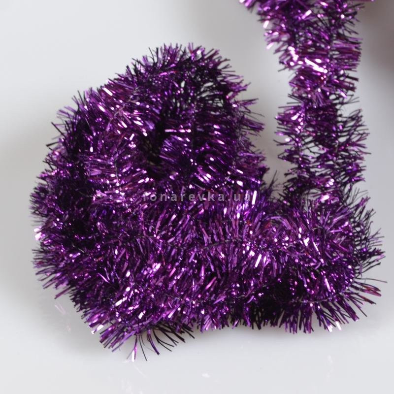 Мишура цвет фиолетовый, диаметр 50 мм., длина 2 м., ЕлкиТорг (M50purp) в Ростове-на-Дону