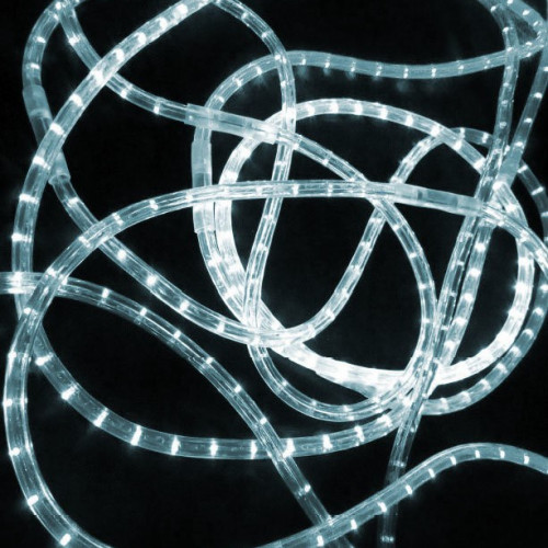 Дюралайт светодиодный 2-х проводной, диаметр 13 мм., 220V, холодные белые LED лампы 36 шт на 1 м., бухта 100 м, Rich Led (RL-DL-2WH-100-240-W)