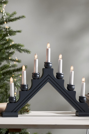 Горка рождественская Карина, 7 ламп, 34х42 см., темно-серый, Star Trading (276-46)