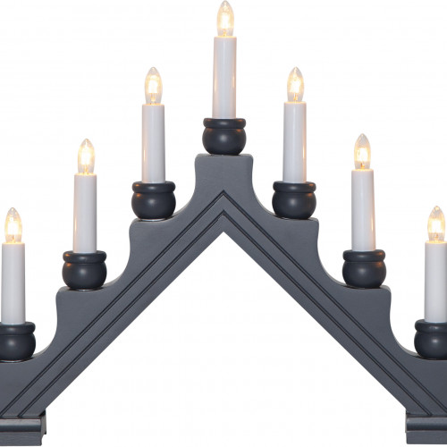 Горка рождественская Карина, 7 ламп, 34х42 см., темно-серый, Star Trading (276-46)