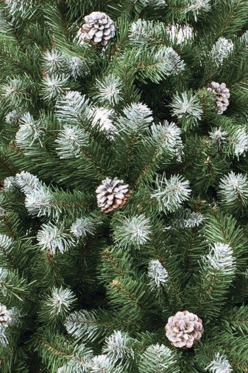 Елка Императрица заснеженная с шишками 230 см., мягкая хвоя, Triumph Tree (73542)