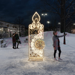 Светодиодная инсталляция Свеча большая 2.8 м., Conso (OPR-096-1001) 